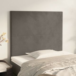 voodipeatsid 2 tk, tumehall, 80x5x78/88 cm, samet