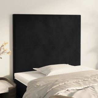 voodipeatsid 2 tk, must, 80x5x78/88 cm, samet