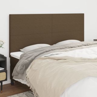 voodipeatsid 4 tk, tumepruun, 80x5x78/88 cm, kangas