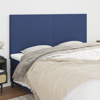 voodipeatsid 4 tk, sinine, 80x5x78/88 cm, kangas