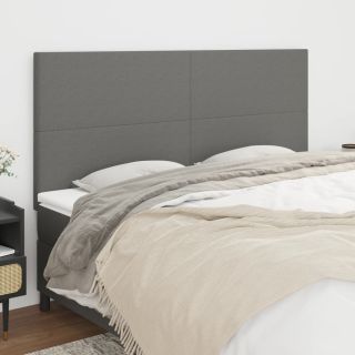 voodipeatsid 4 tk, tumehall, 80x5x78/88 cm, kangas