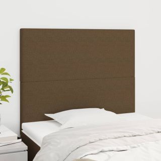 voodipeatsid 2 tk, tumepruun, 90x5x78/88 cm, kangas