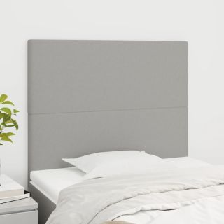 voodipeatsid 2 tk, helehall, 90x5x78/88 cm, kangas