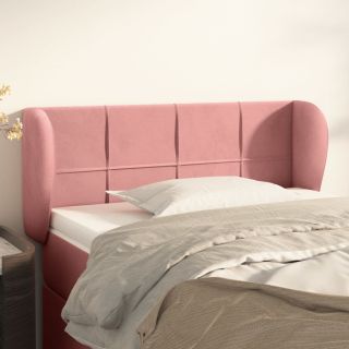 voodipeats servadega, roosa, 93x23x78/88 cm, samet