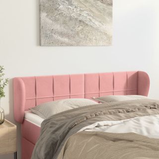 voodipeats servadega, roosa, 147x23x78/88 cm, samet