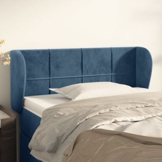 voodipeats servadega, tumesinine, 83x23x78/88 cm, samet