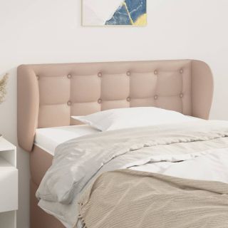Изголовье с бортиками, капучино, 93x23x78/88 см, искусственная кожа