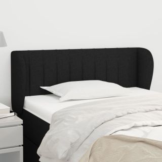 voodipeats servadega, must, 93x23x78/88 cm, kangas