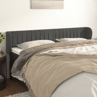 voodipeats servadega, tumehall, 203x23x78/88 cm, samet
