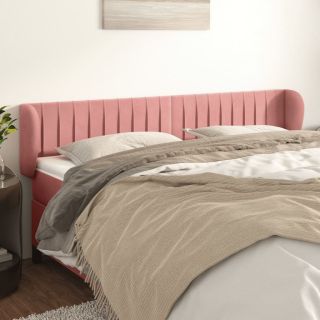 voodipeats servadega, roosa, 203x23x78/88 cm, samet