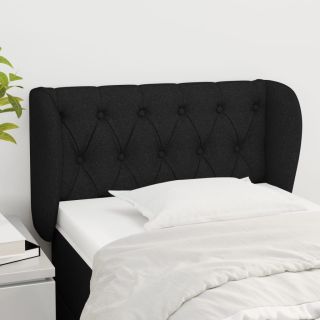voodipeats servadega, must, 83x23x78/88 cm, kangas