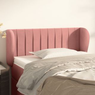 voodipeats servadega, roosa, 93x23x78/88 cm, samet