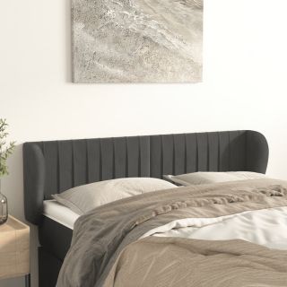 voodipeats servadega, tumehall, 147x23x78/88 cm, samet