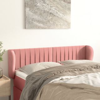 voodipeats servadega, roosa, 147x23x78/88 cm, samet