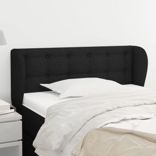 voodipeats servadega, must, 83x23x78/88 cm, kangas