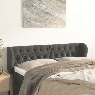 voodipeats servadega, tumehall, 147x23x78/88 cm, samet