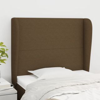 voodipeats servadega, tumepruun, 83x23x118/128 cm, kangas