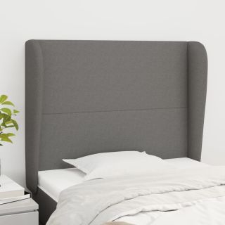 voodipeats servadega, tumehall, 83x23x118/128 cm, kangas