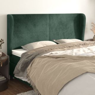 voodipeats servadega, tumeroheline, 163x23x118/128 cm, samet