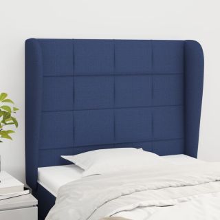 voodipeats servadega, sinine, 103x23x118/128 cm, kangas