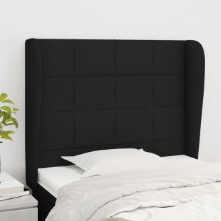 voodipeats servadega, must, 83x23x118/88 cm, kangas
