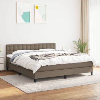 kontinentaalvoodi madratsiga, pruunikashall, 160x200 cm, kangas