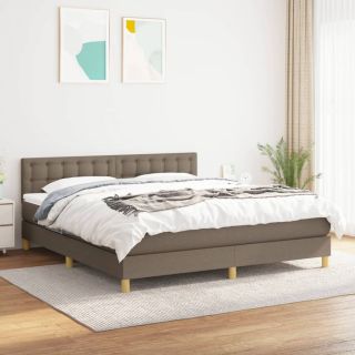 kontinentaalvoodi madratsiga, pruunikashall, 160x200 cm, kangas