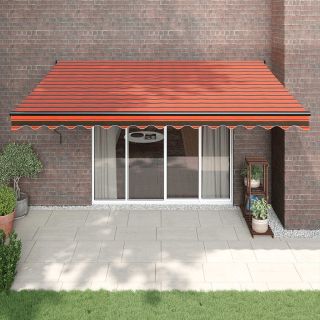 sissetõmmatav varikatus, oranž-pruun 4,5x3 m, kangas/alumiinium