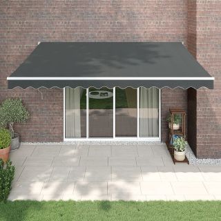 sissetõmmatav varikatus, antratsiit 4,5x3 m, kangas, alumiinium