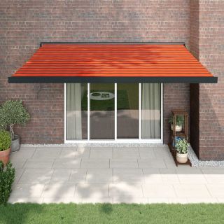 sissetõmmatav varikatus, oranž-pruun 4,5x3 m, kangas/alumiinium