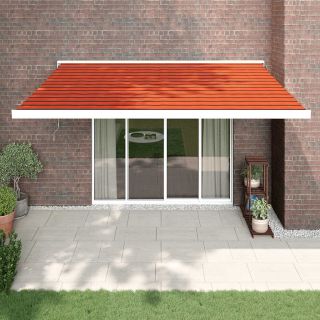 sissetõmmatav varikatus, oranž-pruun, 4x3 m, kangas, alumiinium