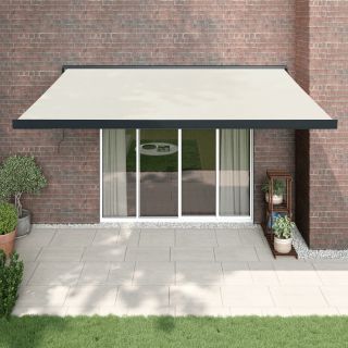 sissetõmmatav varikatus, kreemjas, 4x3 m, kangas, alumiinium