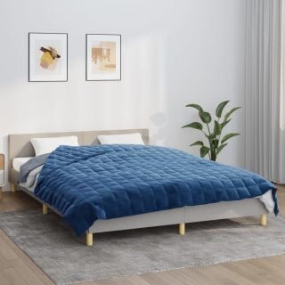 утяжеленное одеяло синее 200x230 см 9 кг ткань