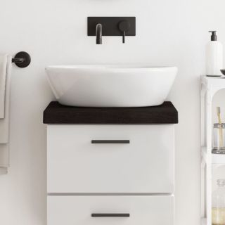 vannitoa tasapind, tumepruun, 40x30x(2-6)cm töödeldud täispuit