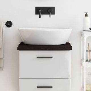 vannitoa tasapind, tumepruun, 40x30x(2-4)cm töödeldud täispuit