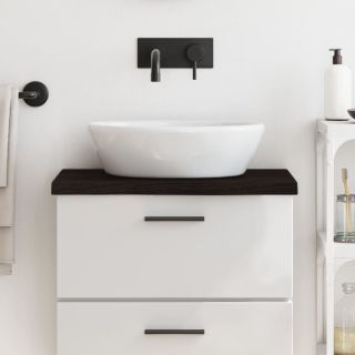 vannitoa tasapind, tumepruun, 60x30x(2-4)cm töödeldud täispuit