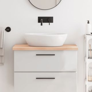 столешница для ванной комнаты, 80 x 60 x (2-4) см, необработанный массив дерева