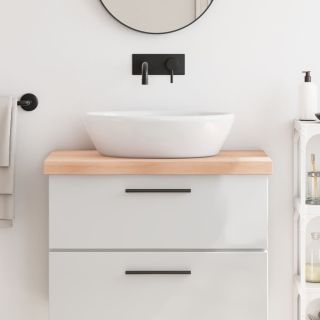 столешница для ванной комнаты, 80 x 50 x (2-6) см, необработанный массив дерева