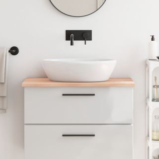 столешница для ванной комнаты, 80x60x2 см, необработанный массив дерева