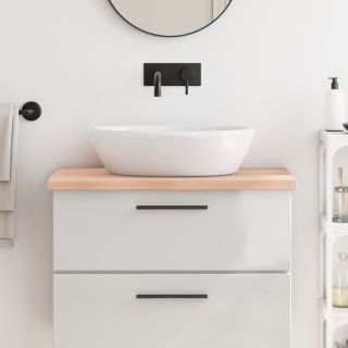 столешница для ванной комнаты, 80 x 50 x (2-4) см, необработанный массив дерева