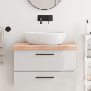 столешница для ванной комнаты, 80x60x(2-6) см, необработанный массив дерева