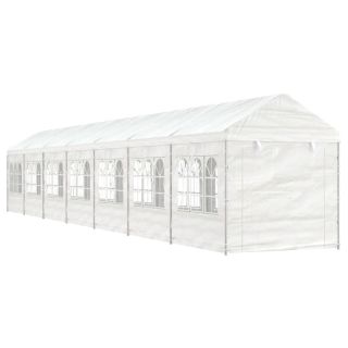 katusega varjualune, valge, 15,61 x 2,28 x 2,69 m, polüetüleen
