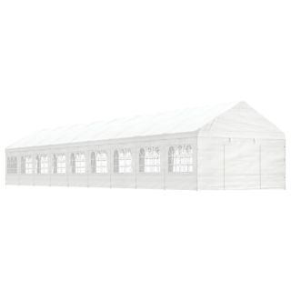 katusega varjualune, valge, 20,07 x 4,08 x 3,22 m, polüetüleen