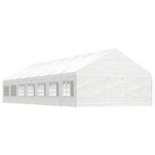 katusega varjualune, valge, 15,61 x 5,88 x 3,75 m, polüetüleen