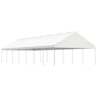 katusega varjualune, valge, 15,61 x 5,88 x 3,75 m, polüetüleen