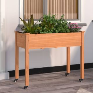 voodriga taimelava ratastega, pruun, 118x59x80 cm, nulupuit