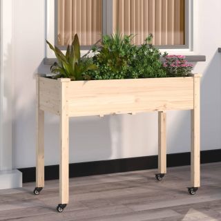 voodriga taimelava ratastega, 71 x 37 x 80 cm, nulupuit