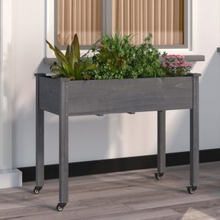 voodriga taimelava ratastega, hall, 118x59x80 cm, nulupuit