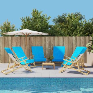 Пляжные полотенца 6 шт., бирюзовые, 60 x 135 см, ткань, 400 г/м²