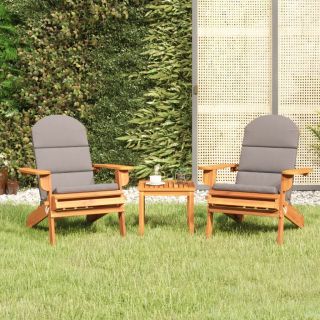 Комплект садовой мебели Adirondack из 3 предметов, древесина акации